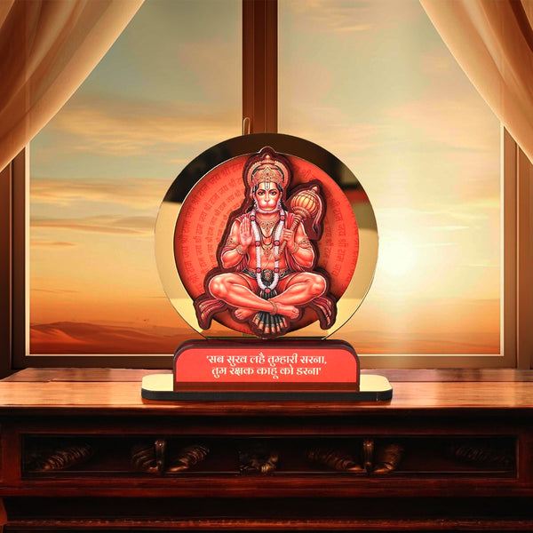Bajrangbali / Hanuman Ji Statue / Murti | MDF and Golden Acrylic