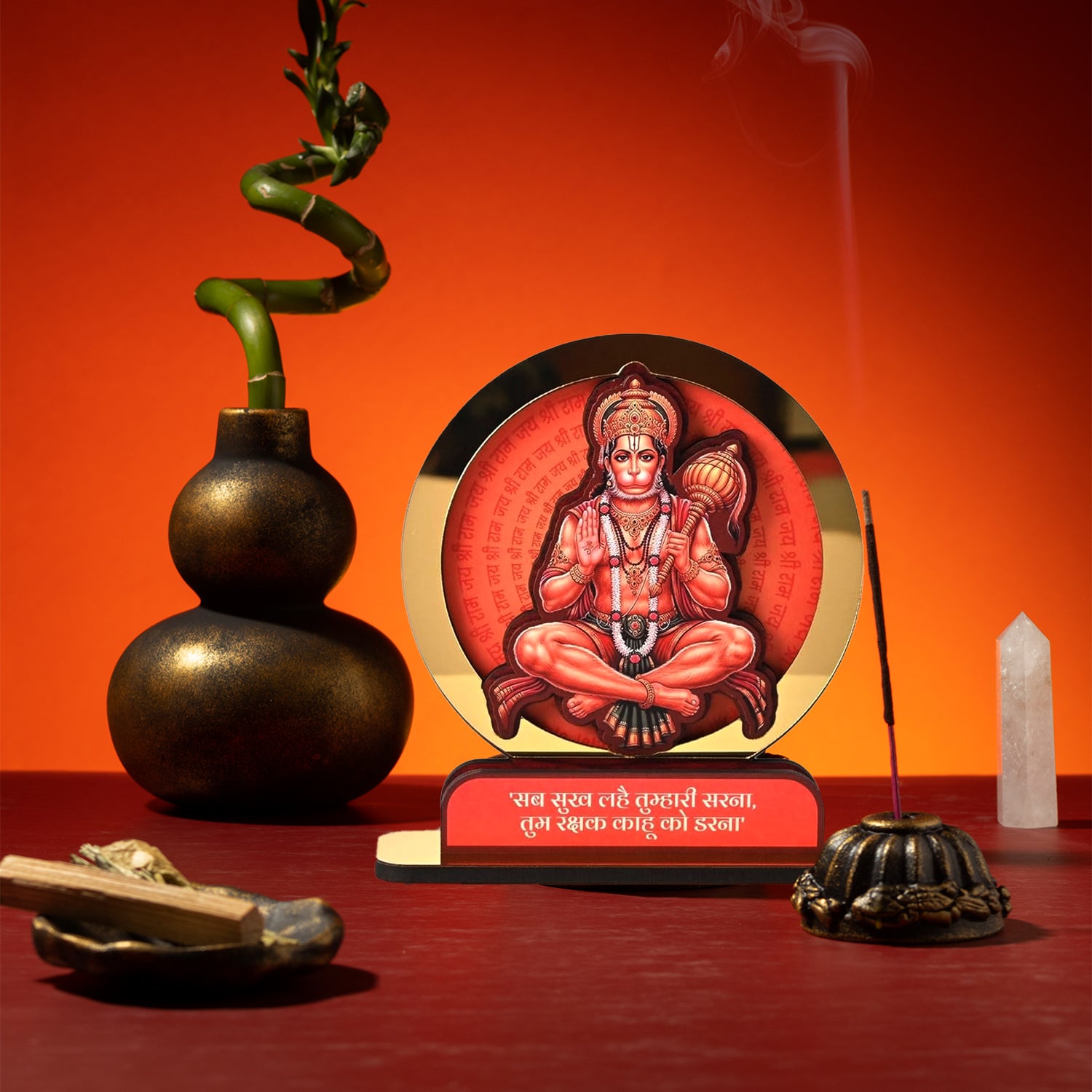 Bajrangbali / Hanuman Ji Statue / Murti | MDF and Golden Acrylic